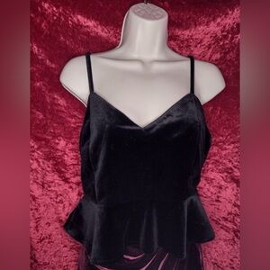 Forever 21 NWT Velvet Peplum Crop Top - Holiday Party Collection